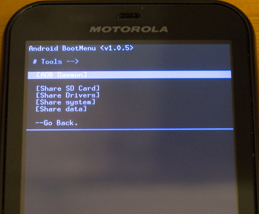 ADB Daemon in BootMenu